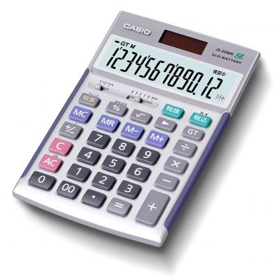 オススメの電卓・計算機ランキング - 人気投票　1位　カシオ 本格実務電卓 検算・税計算 ジャストタイプ 12桁 JS-20WK-Nの画像