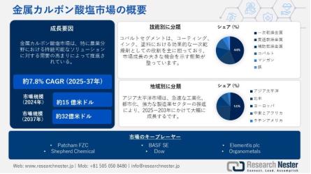 金属カルボン酸塩業界規模、シェア、成長、傾向、予測2037年・人気投票＆ランキングの画像